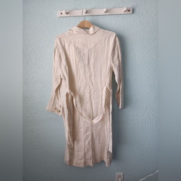 FRNCH PARIS 100% linen coat style dress new with tags - Picture 8 of 12